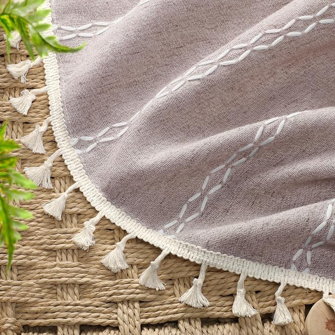 Purple 100% Boho Blackout Curtains 84 Inch 2 Panels - Image 5