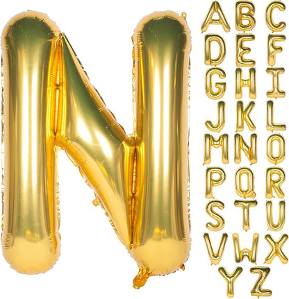 Letter Balloons 40 Inch Giant Jumbo Helium Foil Mylar Gold N | by Exquisitehighqualitypartydecorationstomeetyoureveryneed%EF%BC%81