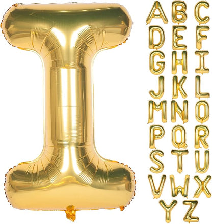 Letter Balloons 40 Inch Giant Jumbo Helium Foil Mylar Gold I | by Exquisitehighqualitypartydecorationstomeetyoureveryneed%EF%BC%81