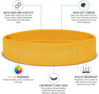 Suddora Sweatbands Set, Moisture Wicking 2 Wristbands and 1 Headband, Breathable Terry Cloth Athletic Bands for Basketball, Tennis, Yoga, Gym, Sweat Bands for Costumes and Cosplay