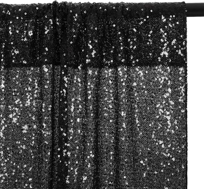 Eternal Beauty Black 3mm Sequin Backdrop 6x8 Ft - Image 8