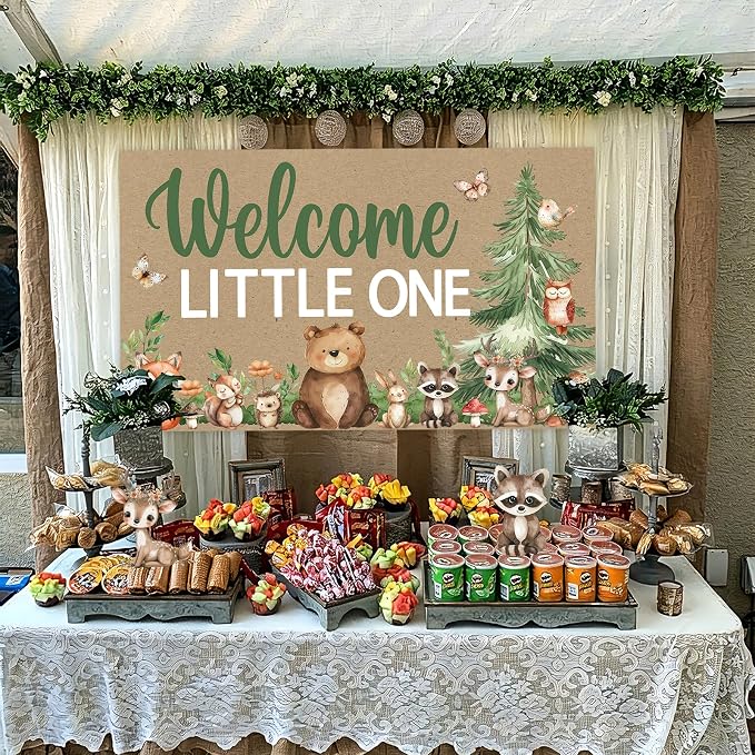 Woodland Banner for Woodland Baby Shower Decorations | Forest Animal Banner - Image 5