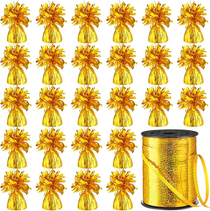 Yunsailing 25 Pcs Heavy Metallic Balloon Weights by Yunsailing