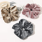 Velvet Scrunchies Hairbands Bulk Pack - Large Jumbo Giant Hair Ties for Thick Curly Hair, No Crease Soft Elastic Hair Accessories for Girls Women