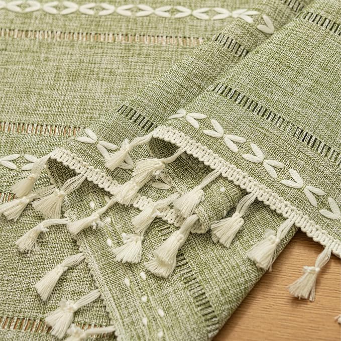 Sutuo Home Green Boho Door Curtains - Image 9