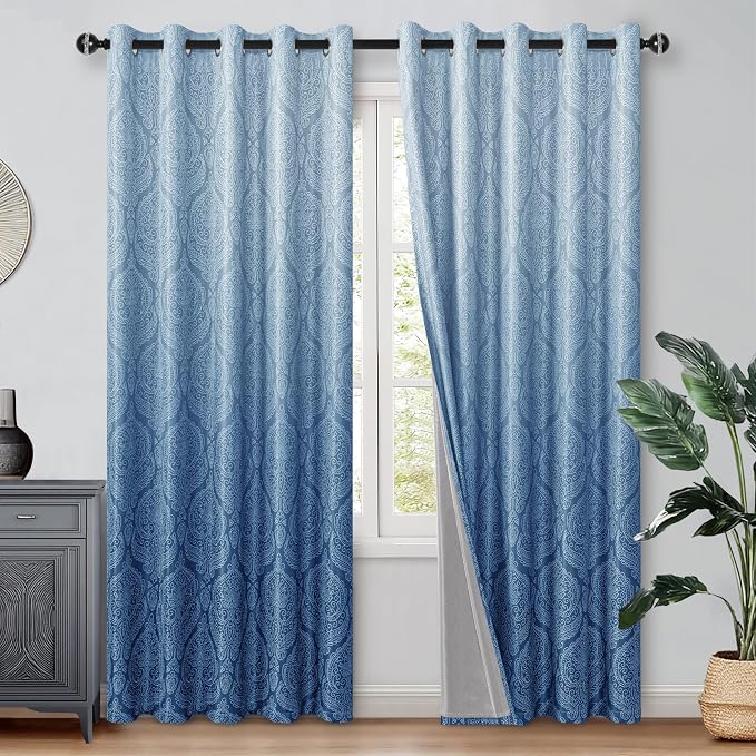 DWCN 100% Blackout Curtains for Bedroom by DWCN