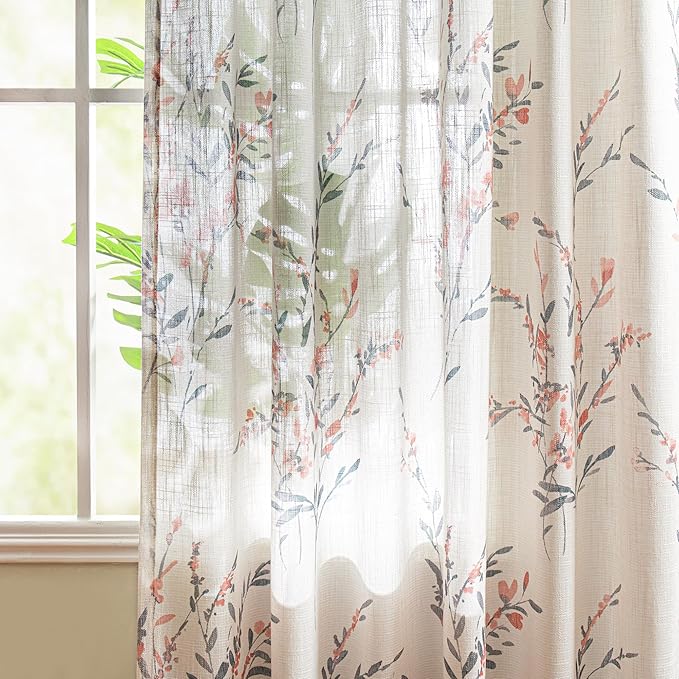 MYSKY HOME Sheer Curtains 54 inches Long - Image 2