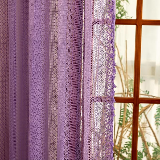 Sutuo Home Lace Sheer Boho Curtains - Image 7