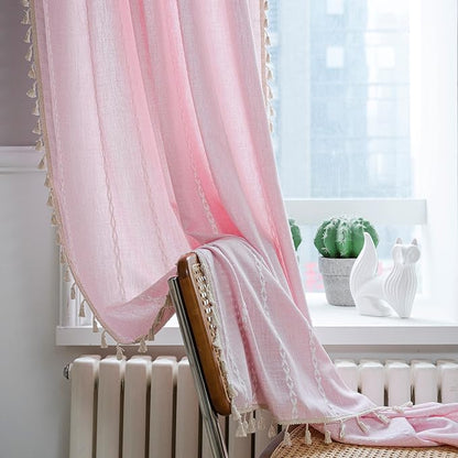 Sutuo Home Boho Curtain for Bedroom Living Room 63 Inch Length, Light Filtering - Image 4