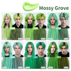 Temporary Hair Color Gel, Green Hair Dye Color Gel Washable Natural Instant Hair Color Wax for DIY Hairstyle for Kids Men Women(Color #20W)