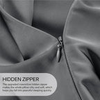 INFIIXSO Body Pillow Cover with Zipper, Luxury Mulberry Silk Body Pillow Case 20x54 Inches, Ultra Smooth and Soft Cooling Long Pillowcase, Gift for Women, Men(Dark Grey)