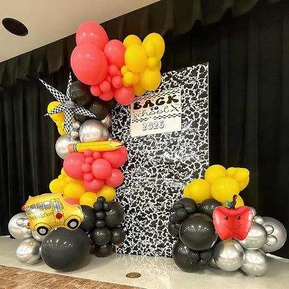 151Pcs Back to School Balloon Arch Garland Kit | School Bus Pencil Apple - Image 7