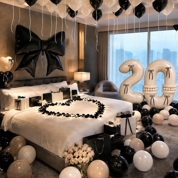 Beige 20 Balloon Number, 20th Birthday Decorations - Image 4