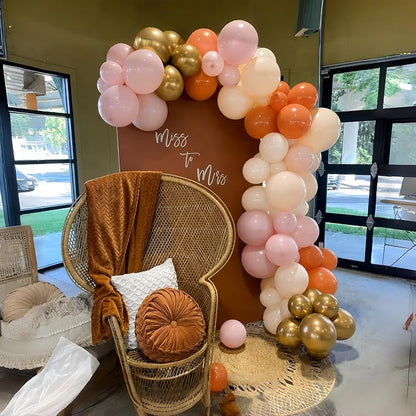 Fall Balloons, Burnt Orange Pink Gold White Balloons - Image 7