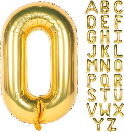 Letter Balloons 40 Inch Giant Jumbo Helium Foil Mylar Gold O | by Exquisitehighqualitypartydecorationstomeetyoureveryneed%EF%BC%81