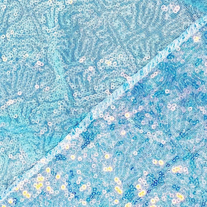 Sugargirl Mermaid Blue Sequin Backdrop Curtain 4 Panels 2FTx8FT Glitter Mermaid - Image 8