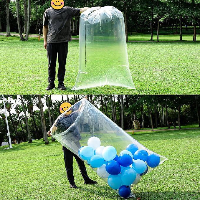 Large Balloon Bags for Transport 4 Pack, Big Drawstring Plastic Balloon Storage - Image 2