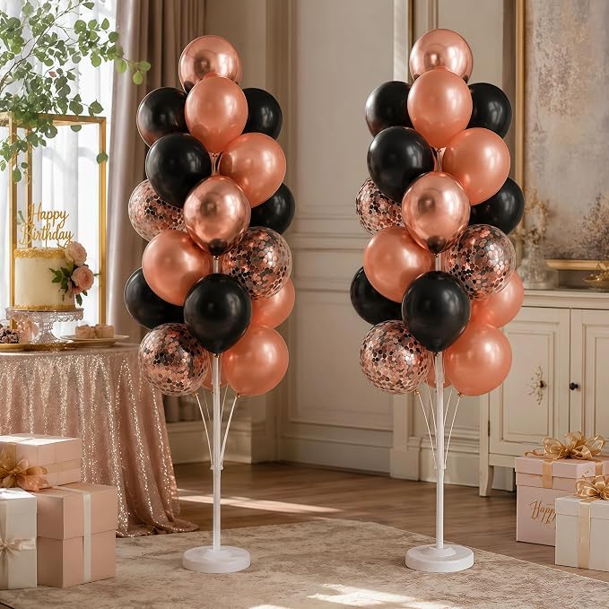 HIINS Rose Gold Black Balloon Column Kit Set of 2 - Image 8