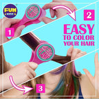 Hair Braiding Kit for Girls 8-12, FunKidz Handheld Hair Temporary Coloring Clamp with Hair Chalk for Kids Washable Hair Makeup Kit