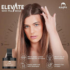 ELEVATE Hair Line Powder Instantly Conceal Hair Loss for Thinning Areas - Shadow Makeup - Root Cover Touch Up with Puff Touch - Instant Gray Coverage for Men and Women (Light Brown)
