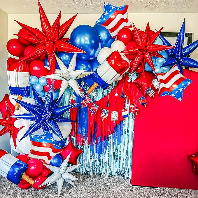 5 Pcs Patriotic 4th of July Balloons Set - Image 7