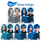 Temporary Hair Color Gel,Blue Hair Dye Color Gel Washable Natural Instant Hair Color Wax for DIY Hairstyle for Kids Men Women(Color #7W)