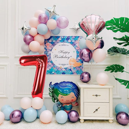 40 inch Number Balloon 0-9 Red Large Number 7 Balloons, Digital Balloons - Image 2