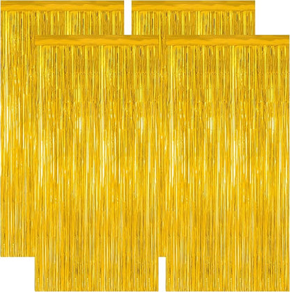 4 Pack 2026 Graduation Party Decorations, 3.28 x 7.05 Feet Gold Grad Curtains by ZATAYE