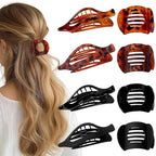8 PCS Flat Hair Clips for Women French Matte Flat Claw Clips for Thick & Thin Hair No-Slip Hair Barrettes, Strong Hold Styling Accessories