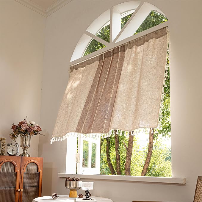 Sutuo Home Boho Curtains Valance Tier 36 inch - Image 2
