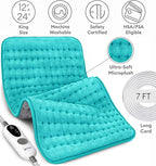 GENIANI XL Electric Heating Pad for Back Pain & Cramps Relief, Electric Throw, Christmas Gifts for Women, Auto Shut Off, Machine Washable, Heat Pad for Neck & Shoulder (12"x24" Viridian Green)