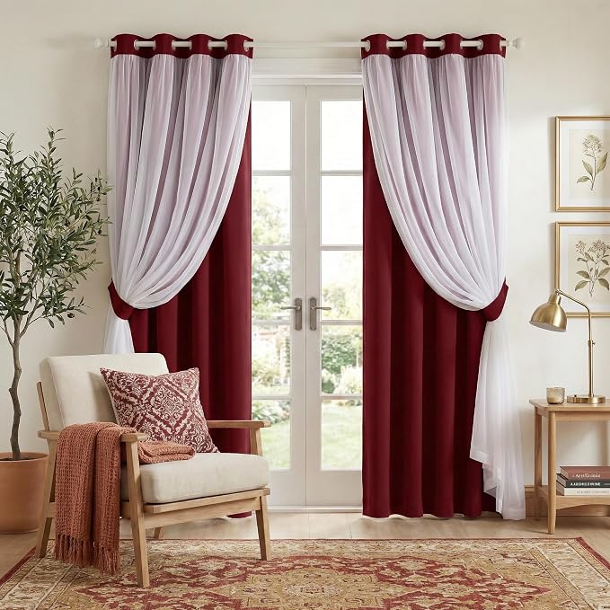 PONY DANCE Bedroom Curtains Decorative, 52 by 84 inches by PONYDANCE