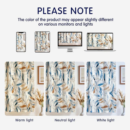 SUBRTEX Light Flitering Curtains 52Wx63L, Room Darkening Vibrant Floral Drapes - Image 7