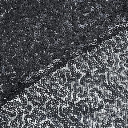 Sugargirl Halloween Black Sequin Backdrop Curtain 2 Panels 2FTx8FT Glitter - Image 9