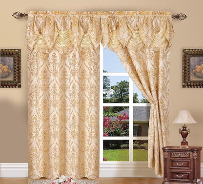 Elegant Comfort Penelopie Jacquard Look Curtain Panel Set, 54 by 84-Inch by ELEGANTCOMFORT