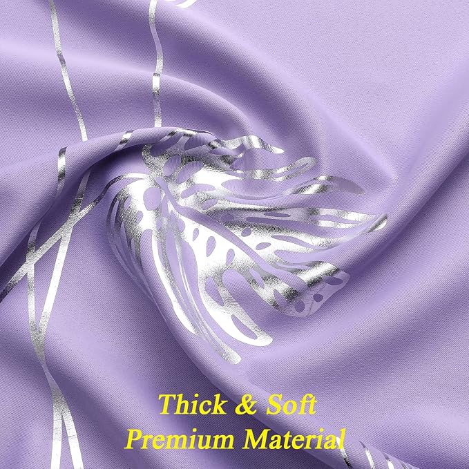 Lilac Blackout Curtains 96 Inches Long, Grommet Curtains - Image 5