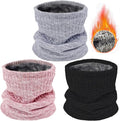 3 Pack Winter Neck Warmer & Ski Mask for Men Women Thermal Warm Fleece Face Mask Neck Gaiter Scarf Gift