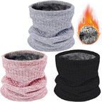 3 Pack Winter Neck Warmer & Ski Mask for Men Women Thermal Warm Fleece Face Mask Neck Gaiter Scarf Gift