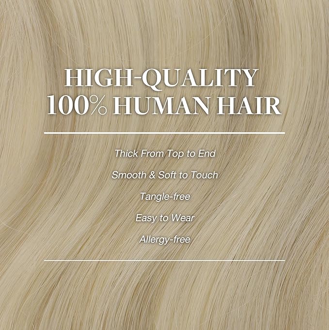 GOO GOO Clip in Hair Extensions Real Human Hair, Remy Human Hair Extensions Clip ins for Women, Natural Human Hair, 20inch 160g 7Pcs, #17A/60A Ash Blonde Highlighted Platinum Blonde