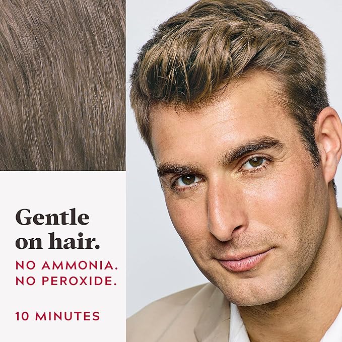 Just For Men Easy Comb-In Color Mens Hair Dye, Easy No Mix Application with Comb Applicator - Light Brown, A-25, Pack of 1