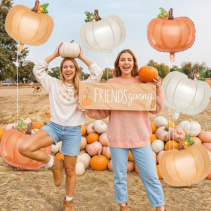 Little Pumpkin Foil Balloon Set 6 Pcs 21 Inch Friendsgiving | Six 21-inch - Image 6