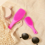 Tangle Teezer Ultimate Detangler Hairbrush, Eliminates Knots & Reduces Breakage, Mini Hair Brush for Travel, Small Hands & All Hair Types, Runway Pink
