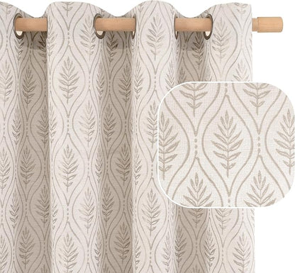 BGment Camel Curtains for Living Room 96 Inches Long, Natural French Country - Image 2