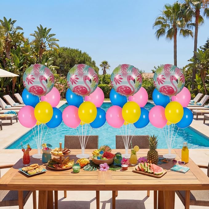 Gejoy 4 Set 40'' Flamingo Balloon Stands Kit by Gejoy