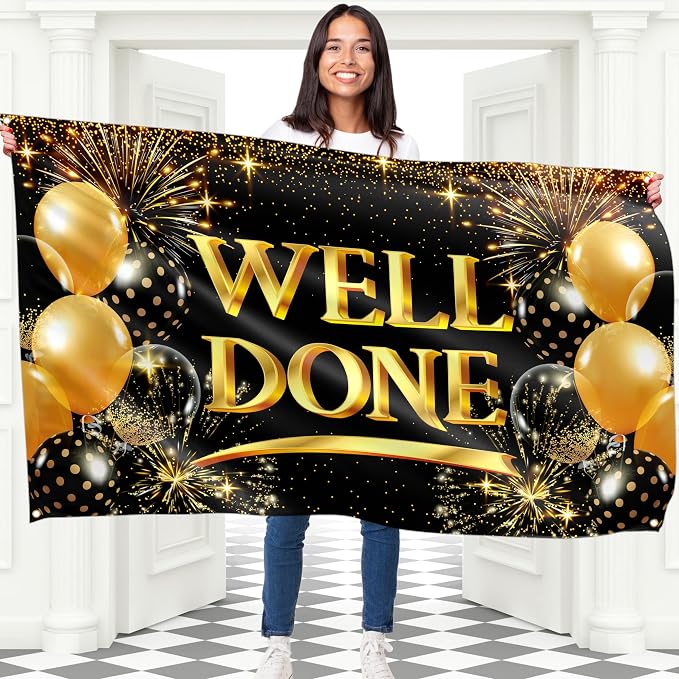 Well Done Congratulations Banner by Bravita