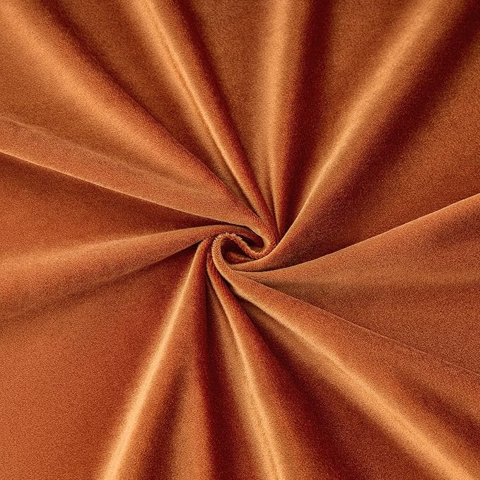 BULBUL Velvet Burnt Orange Blackout Curtains 84 inch Length - Image 8