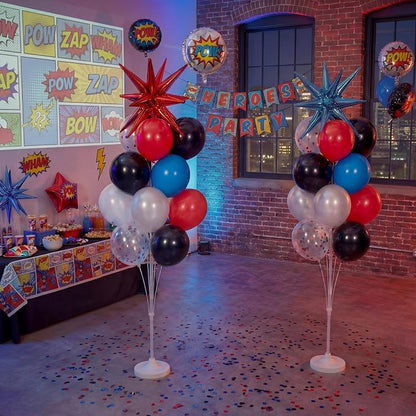 Gejoy 2 Sets 62" Large Hero Theme Balloon Tower Stand Kit, Entire Balloon - Image 4
