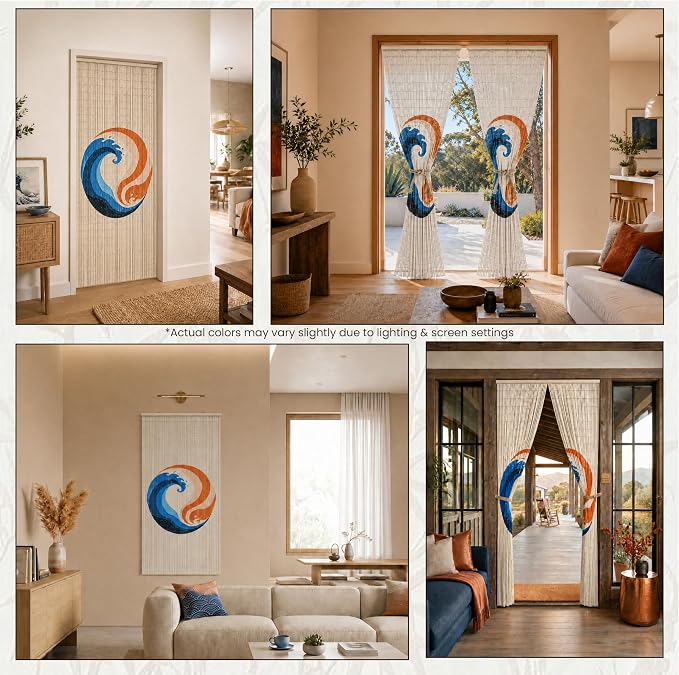 Fire & Ice Beaded Bamboo Curtain - Image 7