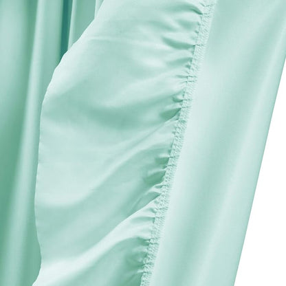Lush Decor Reyna Ruffle Window Curtain Panel Set, Light Blue - Image 5