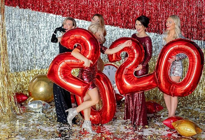 40 Inch Red 20 Number Balloons Giant 20 Balloons Red Birthday 20 Balloons 20th - Image 4